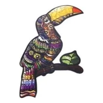 Dřevěná hračka Puzzle drewniane eko 60 Tropikalny tukan A4