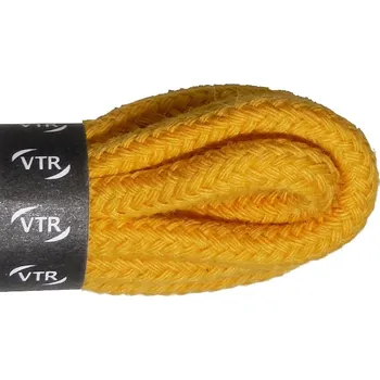 Tkaničky do bot Bavlněné kulaté tkaničky silné žluté, délka 100 cm