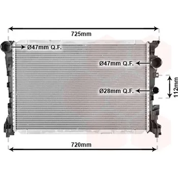 Chladič motoru Chladič, chlazení motoru VAN WEZEL 30002691