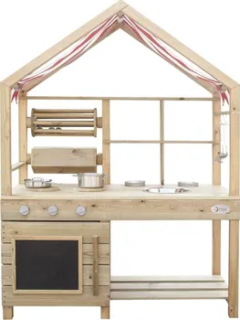Dětská kuchyňka Classic World Dětská dřevěná kuchyňka venkovní 100 x 48 x 136 cm přírodní