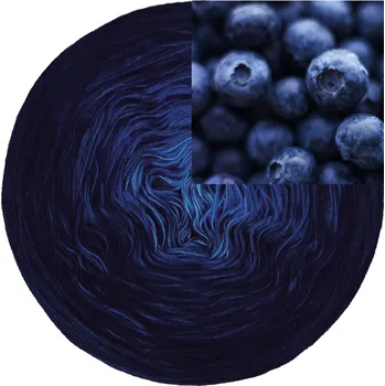 Příze Duhové klubko Borůvky Délka návinu/Hmotnost: 1000 m/200 g