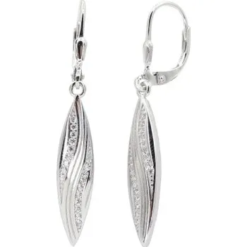 Náušnice Stříbrné náušnice s klasickým zapínáním