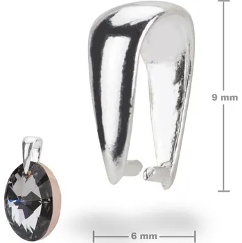 Přívěsek Stříbrná bižuterní šlupna 9 x 6 mm