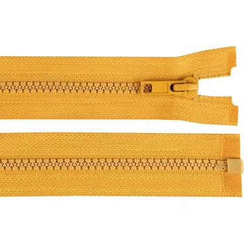 Zip Kostěný zip No 5 délka 45 cm bundový - hořčicová