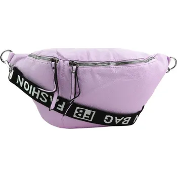 Kabelka Větší dámská moderní ledvinka světle fialová