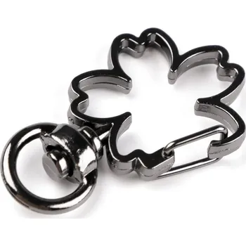 Kovová karabina otočná čtyřlístek, průvlek 8 mm