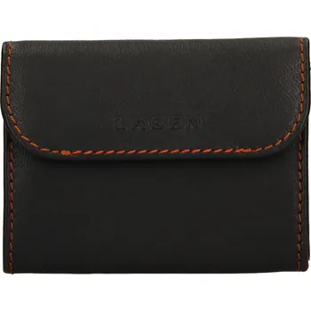 Pánská peněženka LAGEN kožená TP-814 tmavě hnědá D.BRN