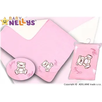 Zavinovačka Deka/dečka froté/velur - Medvídek Teddy Bear - sv. růžová