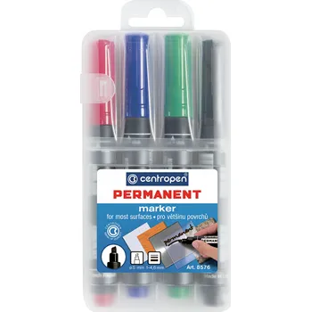 Popisovač Centropen 8576 permanent sada 4ks šíře 1- 4,6mm
