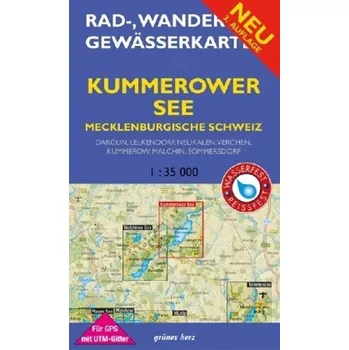 Rad-, Wander- & Gewässerkarte Kummerower See, Mecklenburgische Schweiz
