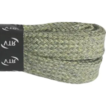 Tkaničky do bot DENIMOVÉ tkaničky ploché šedozelené, délka 100 cm