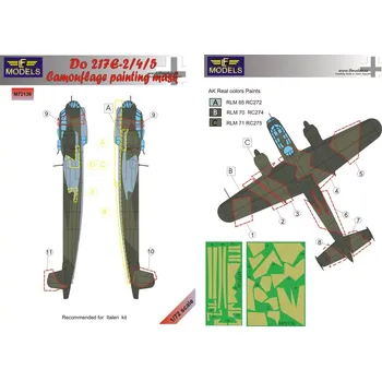 Plastikový model LF model 1/72 Mask Do 217 E-2/4/5 Camouflage paint. (ITAL)