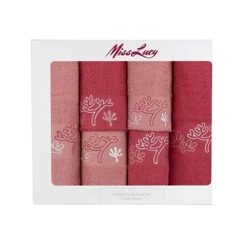 Sprchový závěs RUČNÍKI MISS LUCY 6KS CORAL
