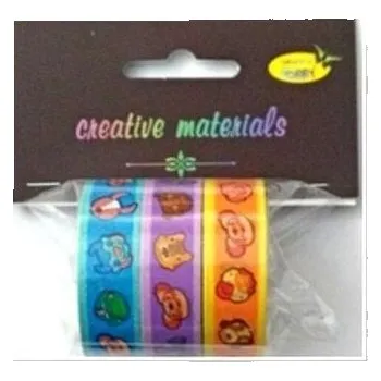 Set školních potřeb Taśmy samoprzylepne zwierzęta 15mm 3szt