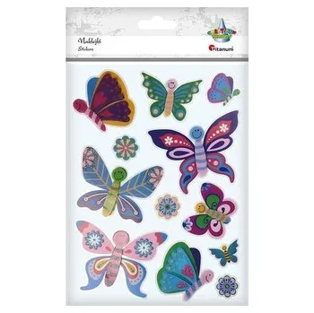 Set školních potřeb Naklejki foliowe 3D motyle mix 12szt.