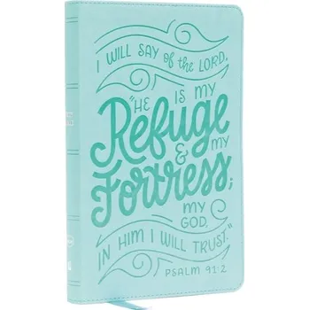 NKJV, Thinline Youth Edition Bible, Verse Art Cover Collection, Leathersoft, Teal, Red Letter, Comfort Print - Thomas Nelson
