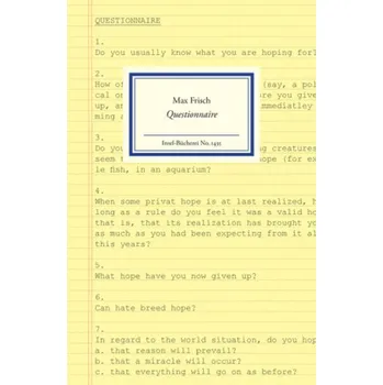Literární biografie Questionnaire - Frisch, Max