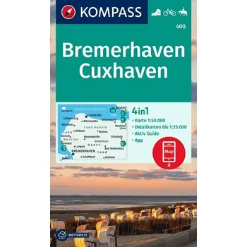 KOMPASS Wanderkarte 400 Bremerhaven-Cuxhaven 1:50.000