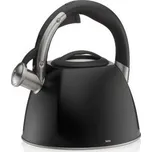 Konvice pískací Vitus nerez 2,4 l, černá matná