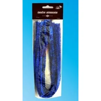 Set školních potřeb Druty chenille niebieskie 9mmx50cm 10szt