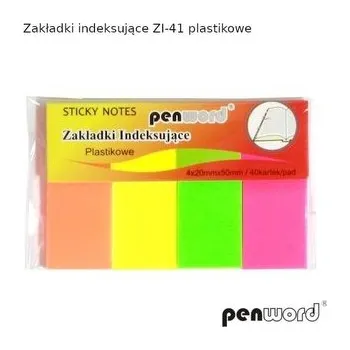 Set školních potřeb Zakładki indeksujące 20x50mm 4x40szt plastikowe