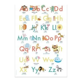 První čtění ABC Poster 70,7x100 cm. Alphabet spielerisch mit Tieren lernen | Das ABC-Lernposter mit Groß- und Kleinbuchstaben | - Wirth, Lisa