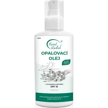 Přípravek na opalování Opalovací olej SPF15 Hadek