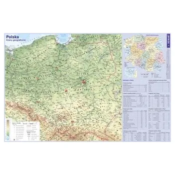 Podkładka na biurko mapa Polski fizyczna