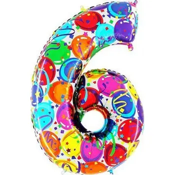 Balónek Foliová číslice - balonková 6
