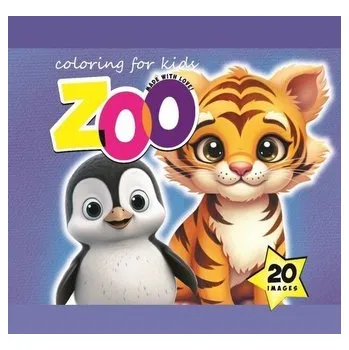 První čtění Kolorowanka 140x140 Zoo niebieska 20 obrazków