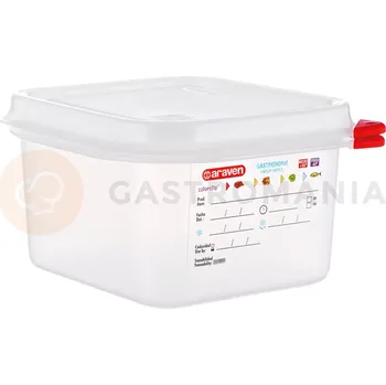 Gastro oděv Gastronádoba GN 1/6 100 mm z polypropylénu s víkem | ARAVEN, 166105