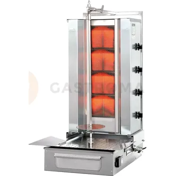 Plynová kartuše Gyros, kebab plynový gril, kapacita: 70 kg, 14 kW, G20 | POTIS, F GD 4