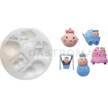 Výroba svíčky Forma na cukrovou hmotu SLK 200 - sada dětí, 46x26 mm | SILIKOMART, Sugarflex Baby
