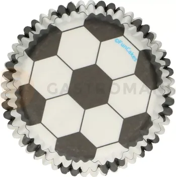 Košíčky na cupcake, průměr 5 cm, 48 ks fotbal | FUNCAKES, FC4021