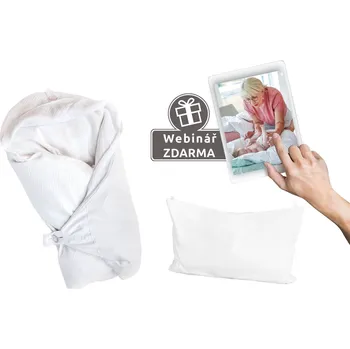 Zavinovačka Eva Kiedroňová SET 4v1 - Maxi Dráček - Bílý mušelín + Zdarma webinář - Mít peřinku není všechno