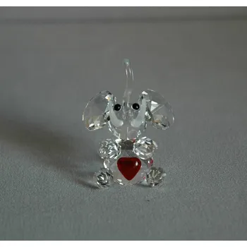 Slon 606 srdce červené 4x5x3cm