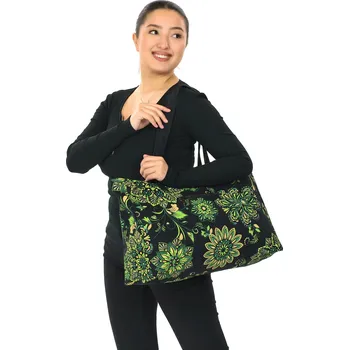 Kabelka Himalife Maxi kabelka Talia - černá se zelenou