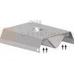 Nerezová závěsná trapézová digestoř 2000x2000x450 mm | STALGAST, 9821020200