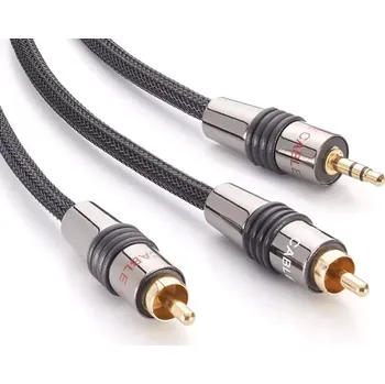 Audio kabel Eagle Cable DeLuxe II | Jack-2xRCA | 0,8m