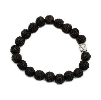 Náramek Japa Mala Rudraksha náramek tmavý