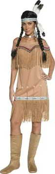 Karnevalový kostým Smiffys Dámský kostým Indiánská žena hnědý/béžový/modrý