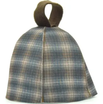 Velforia Saunová čepice Zvonek s ouškem – filcová Barva: Hnědá, Velikost: L (59-60)