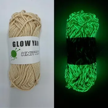 Glow in dark - svítící příze béžová