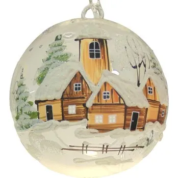 Vánoce Vánoční koule na svíčku 15cm, čiré sklo bez stojanu