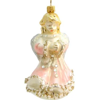 Vánoční ozdoba Vánoční ozdoba Anděl v růžový šatech