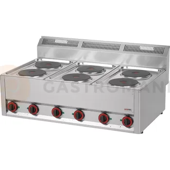 Sporák Elektrický sporák 6x2 kW, 400 V | REDFOX, SP-90-ELS