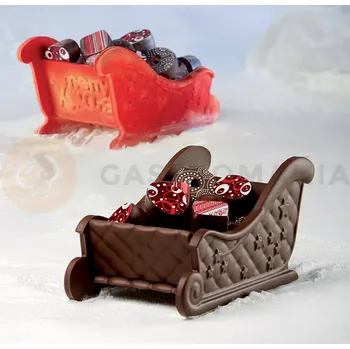 Čokoládová tyčinka Forma na čokoládu - sáňky, 180x100x90 mm, 200 g - KT127 | PAVONI, Slitta