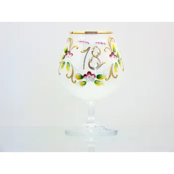 Sklenice Výroční sklenička Carmen 18 let bílá