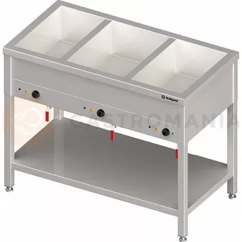 Výdejník vody Vodní lázeň se samostatnými komorami 4xGN 1/1 1410x600x850 mm | STALGAST, 982256141