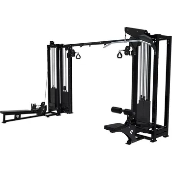 TRUESTEEL Multifunkční posilovací věž se 4 kladkami Černá